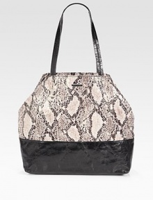 EXCLUSIVELY AT SAKS. An ultra-roomy carryall crafted in a bold pairing of python-print nylon and leather.Shoulder straps, 10 dropOne inside zip pocketFully lined14W X 14½H X 6½DImported EXCLUSIVELY AT SAKS. An ultra-roomy carryall crafted in a bold pairing of python-print nylon and leather.Shoulder straps, 10 dropOne inside zip pocketFully lined14W X 14½H X 6½DImported