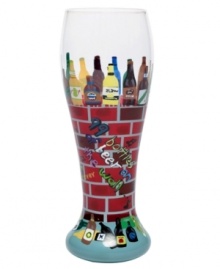 Take this one down, but don't pass it around! The 99 Bottles of Beer Pilsner beer glass from Lolita illustrates everyone's favorite beer jingle in bright, hand-painted hues. A fun gift for grads, dads, and anyone with a thirst for brew! Take this one down, but don't pass it around! The 99 Bottles of Beer Pilsner beer glass from Lolita illustrates everyone's favorite beer jingle in bright, hand-painted hues. A fun gift for grads, dads, and anyone with a thirst for brew!