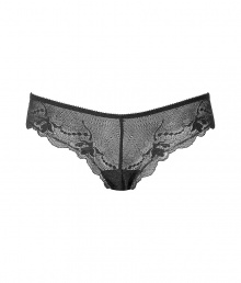 Stylish thong in fine black synthetic fiber blend - outstandingly comfortable due to stretch content - luxurious lace optic - pleasantly broad waistband - perfect snug fit - stylish, sexy, seductive - fits under almost all outfits Stylish thong in fine black synthetic fiber blend - outstandingly comfortable due to stretch content - luxurious lace optic - pleasantly broad waistband - perfect snug fit - stylish, sexy, seductive - fits under almost all outfits