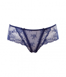 Lace-laden and ultra romantic, these boy briefs from Elle MacPherson Intimates bring a sexy touch to any look - Sheer lace front with bow detailing, solid blue wide band at hips - Perfect under virtually any outfit Lace-laden and ultra romantic, these boy briefs from Elle MacPherson Intimates bring a sexy touch to any look - Sheer lace front with bow detailing, solid blue wide band at hips - Perfect under virtually any outfit