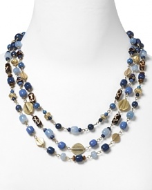 A triple strand of elegantly earthy beads from Lauren by Ralph Lauren infuses everyday ensembles with singular style and rugged richness.