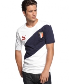 Show off. Take your support to the next level with this country badge t-shirt from Puma.