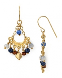 Bohemian style proves positively alluring with these beaded chandelier disc earrings from Lauren by Ralph Lauren. This eclectic pair is designed to catch the light and glances.