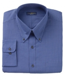 Start seeing a pattern in your work-week rotation. This check shirt from Club Room shakes up your solids. Start seeing a pattern in your work-week rotation. This check shirt from Club Room shakes up your solids.