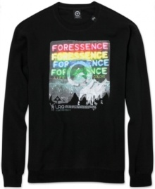 Yes, it's possible for sweatshirts to look stylish. Proof? LRG's Foressence sweatshirt with its multicolor graphic print. Yes, it's possible for sweatshirts to look stylish. Proof? LRG's Foressence sweatshirt with its multicolor graphic print.
