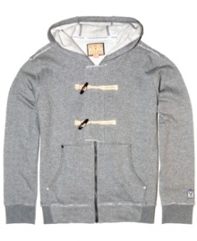 Classic toggle closure gives this hoodie from Triple Fat Goose a step up from your ordinary casual wear. Classic toggle closure gives this hoodie from Triple Fat Goose a step up from your ordinary casual wear.