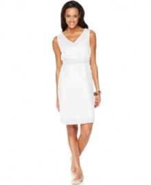 Rendered in breezy linen, this Charter Club dress is a springtime staple. Pair it with flats and a tote bag for effortless style day or night. Rendered in breezy linen, this Charter Club dress is a springtime staple. Pair it with flats and a tote bag for effortless style day or night.