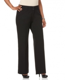 Alfani's straight leg plus size pants are wear-to-work staples-- snag them at an Everyday Value price!