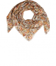 Luxe square scarf in fine, multicolor modal and silk blend - Chic, digitally printed retro beachside motif - Delicate eyelash fringe - Ultra-soft and lightweight, a gorgeous inter-season accessory - Tie around the neck or drape across the body - Truly versatile and polished, pair with everything from light wool trousers and a trench to a knit dress and leather jacket Luxe square scarf in fine, multicolor modal and silk blend - Chic, digitally printed retro beachside motif - Delicate eyelash fringe - Ultra-soft and lightweight, a gorgeous inter-season accessory - Tie around the neck or drape across the body - Truly versatile and polished, pair with everything from light wool trousers and a trench to a knit dress and leather jacket