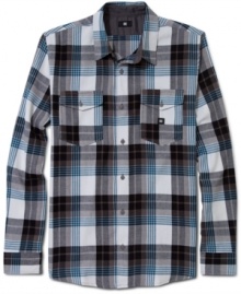 This plaid shirt from DC Shoes is more about street savvy style than preppy polish.