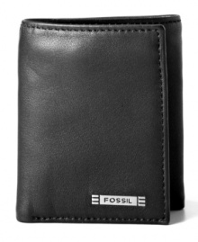 If at first your wallet style doen't succeed...try this tri-fold zipper version from Fossil. It has plenty of room and plenty of style.