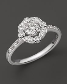 Diamonds in 14K white gold.