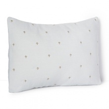Understated, simple embroidery adds elegance to this decorative pillow from Vera Wang. Understated, simple embroidery adds elegance to this decorative pillow from Vera Wang.