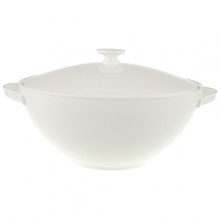 Anmut will be the choice for purists; it is an undecorated white that beautifully shows off the glamorous forms and quality bone china. Dishwasher and microwave safe. Accessories shown: oval platter, round vegetable bowl, creamer, sugar bowl. Anmut will be the choice for purists; it is an undecorated white that beautifully shows off the glamorous forms and quality bone china. Dishwasher and microwave safe. Accessories shown: oval platter, round vegetable bowl, creamer, sugar bowl.