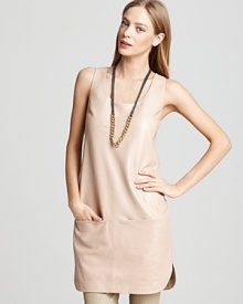 Welcome a supple leather Vince dress into your new-season wardrobe for a luxurious lift to your daywear collection. With concealed front slit pockets for stashing your most stylish must-haves, this gorgeous piece is a sublime acquisition. Welcome a supple leather Vince dress into your new-season wardrobe for a luxurious lift to your daywear collection. With concealed front slit pockets for stashing your most stylish must-haves, this gorgeous piece is a sublime acquisition.