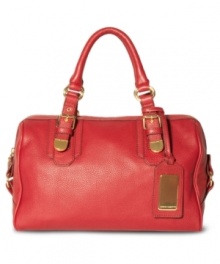 Elevate your everyday style status with this sumptuous leather satchel from Vince Camuto. Luxe golden hardware and belted detailing add instant appeal, while the spacious interior provides plenty of pockets and compartments for stowing all the essentials. Elevate your everyday style status with this sumptuous leather satchel from Vince Camuto. Luxe golden hardware and belted detailing add instant appeal, while the spacious interior provides plenty of pockets and compartments for stowing all the essentials.