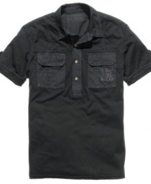 From classic to cool. DKNY Jeans takes a standard polo shirt and roughs it up for the street. From classic to cool. DKNY Jeans takes a standard polo shirt and roughs it up for the street.