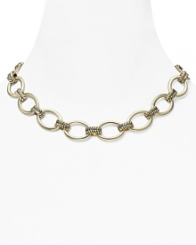 Lauren Ralph Lauren gives the classic link necklace a shot of on-trend texture. Crafted from 14-karat gold with a simple shape, this piece is sure to be a new favorite. Lauren Ralph Lauren gives the classic link necklace a shot of on-trend texture. Crafted from 14-karat gold with a simple shape, this piece is sure to be a new favorite.