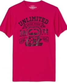 Amp up your street style with a cool, bold bright. This t-shirt from Ecko Unltd is an attention-getter. Amp up your street style with a cool, bold bright. This t-shirt from Ecko Unltd is an attention-getter.