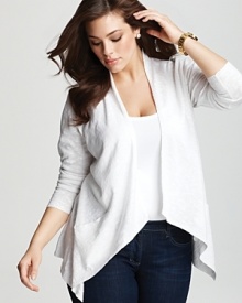 Eileen Fisher Plus Size Exclusive Angled Cardigan