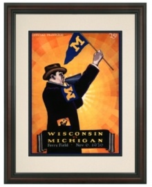 Michigan has plenty to show for their 1926 duel with Wisconsin, with an impressive final score of 37-0. Vibrant colors restored, team spirit alive and well, the framed cover art from that day's football program is a welcome addition to Wolverines country. Michigan has plenty to show for their 1926 duel with Wisconsin, with an impressive final score of 37-0. Vibrant colors restored, team spirit alive and well, the framed cover art from that day's football program is a welcome addition to Wolverines country.