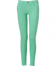 Embrace springs penchant for pastels in Current/Elliotts minty skinny jeans - On-trend, 7/8 cut crops at ankles, classic five-pocket style, zip fly, button closure, belt loops - Form-fitting - Pair with chunky knits and flats, or dress up with feminine tops and statement heels Embrace springs penchant for pastels in Current/Elliotts minty skinny jeans - On-trend, 7/8 cut crops at ankles, classic five-pocket style, zip fly, button closure, belt loops - Form-fitting - Pair with chunky knits and flats, or dress up with feminine tops and statement heels