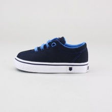 These children's shoes are a classic K-Swiss sneaker with a low cut style and rubber cupsole. Features a lightweight leather woven canvas upper with durable metal eyelets. Imported. These children's shoes are a classic K-Swiss sneaker with a low cut style and rubber cupsole. Features a lightweight leather woven canvas upper with durable metal eyelets. Imported.