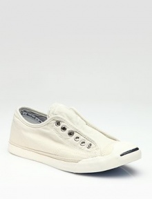 A chic, classic slip-on design of trusty canvas and rubber.Rubber toe cap Padded insole Rubber sole Imported A chic, classic slip-on design of trusty canvas and rubber.Rubber toe cap Padded insole Rubber sole Imported