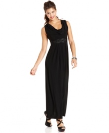 A soft, swooping neckline adds understated elegance to this maxi dress from Wishes Wishes Wishes. A soft, swooping neckline adds understated elegance to this maxi dress from Wishes Wishes Wishes.