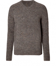 Quirky-cool elbow patches inject urbane style into this neutral wool pullover from Vince - V-neck, long sleeves with elbow patch detail, ribbed hem and cuffs - Slim fit - Pair with a plaid button down, straight leg jeans, and boots Quirky-cool elbow patches inject urbane style into this neutral wool pullover from Vince - V-neck, long sleeves with elbow patch detail, ribbed hem and cuffs - Slim fit - Pair with a plaid button down, straight leg jeans, and boots