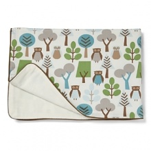 Wide-eyed owls scatter among leafy trees in shades of soft blue, green, brown and grey. Soft cotton print reverses to solid light blue flannel with brown piping.The American Academy of Pediatrics and the U.S. Consumer Product Safety Commission have made recommendations for safe bedding practices for babies. When putting infants under 12 months to sleep, remove pillows, quilts, comforters, and other soft items from the crib. Wide-eyed owls scatter among leafy trees in shades of soft blue, green, brown and grey. Soft cotton print reverses to solid light blue flannel with brown piping.The American Academy of Pediatrics and the U.S. Consumer Product Safety Commission have made recommendations for safe bedding practices for babies. When putting infants under 12 months to sleep, remove pillows, quilts, comforters, and other soft items from the crib.
