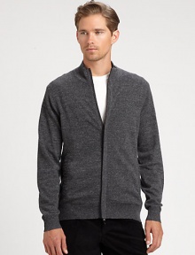 EXCLUSIVELY OURS. Marled cashmere zip jacket with hidden zip placket exudes a look that is both relaxed and refined.Zip frontStand collarRibbed knit cuffs and hemAbout 28 from shoulder to hemCashmereDry cleanImported EXCLUSIVELY OURS. Marled cashmere zip jacket with hidden zip placket exudes a look that is both relaxed and refined.Zip frontStand collarRibbed knit cuffs and hemAbout 28 from shoulder to hemCashmereDry cleanImported