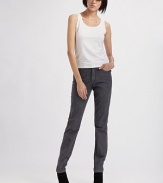 Soft denim with just a hint of stretch in a flattering slim fit.THE FITMidrise Skinny leg Inseam, about 32½THE DETAILSZip fly Button closure Five-pocket style 98% cotton/2% Lycra Made in USA