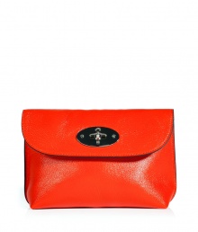Tote around your favorite makeup essentials in style with this bold neon-hued cosmetic bag from It Brit accessory label Mulberry - Classic envelope shape, front flap with turn-lock closure, textured leather - Perfect for daily use, travel, or as a thoughtful gift Tote around your favorite makeup essentials in style with this bold neon-hued cosmetic bag from It Brit accessory label Mulberry - Classic envelope shape, front flap with turn-lock closure, textured leather - Perfect for daily use, travel, or as a thoughtful gift