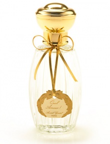 SOURCE OF INSPIRATION: For Camille Goutal it is an intense memory of reunion with her fiancé. After a trip to Australia, from the street to her apartment, her whole world was decorated with a carpet of peonies and rose petals. Once she saw her boyfriend, she exclaimed Quel Amour.WORDS TO DESCRIBE IT: Sweet, cheerful, for a young woman. Like a pink champagne: when you spray it in the air, you can imagine the bubbles and the sparkling notes. To see life in pink. 3.4 oz. SOURCE OF INSPIRATION: For Camille Goutal it is an intense memory of reunion with her fiancé. After a trip to Australia, from the street to her apartment, her whole world was decorated with a carpet of peonies and rose petals. Once she saw her boyfriend, she exclaimed Quel Amour.WORDS TO DESCRIBE IT: Sweet, cheerful, for a young woman. Like a pink champagne: when you spray it in the air, you can imagine the bubbles and the sparkling notes. To see life in pink. 3.4 oz.