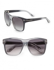 THE LOOKWayfarer shapeAcetate ombré injection framesLogo etched on lensMetal temple detail Logo accented end-pieces Gradient lenses UV protective Signature case includedORIGINMade in Italy THE LOOKWayfarer shapeAcetate ombré injection framesLogo etched on lensMetal temple detail Logo accented end-pieces Gradient lenses UV protective Signature case includedORIGINMade in Italy