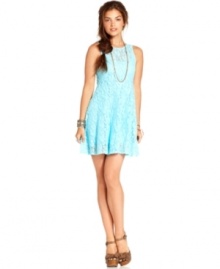 Ultra-femme & flirty, this allover lace Free People dress is a spring must-have! (Clearance)