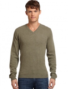 THE LOOKLuxe 2-ply cashmere from expertly maintained inner Mongolian cashmere goatsFeatures long, fine, smooth fibers top-dyed for maximum color saturationRibbed v-neckLong ribbed cuff sleevesRibbed hemTHE MATERIALCashmereCARE & ORIGINDry cleanImportedThis item was originally available for purchase at Saks Fifth Avenue OFF 5TH stores. THE LOOKLuxe 2-ply cashmere from expertly maintained inner Mongolian cashmere goatsFeatures long, fine, smooth fibers top-dyed for maximum color saturationRibbed v-neckLong ribbed cuff sleevesRibbed hemTHE MATERIALCashmereCARE & ORIGINDry cleanImportedThis item was originally available for purchase at Saks Fifth Avenue OFF 5TH stores.