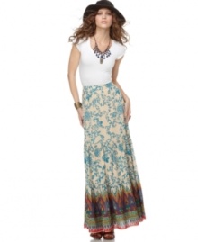 Oh-so boho, this floral & paisley printed Free People maxi skirt is perfect for casual spring days! Oh-so boho, this floral & paisley printed Free People maxi skirt is perfect for casual spring days!