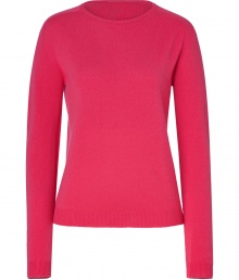 With a pristine cut and immaculate seamless patterning, Jil Sanders cashmere pullover is a luxurious take on contemporary knitwear - Round neckline, long sleeves, fine ribbed trim, seamless patterning - Fitted - Wear with figure-hugging separates and flawless leather ankle boots