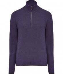 Cover up in sleek style with this zip up pullover from Etro - Turtleneck with zipper half placket, slim fit, ribbed hem and cuffs - Wear with jeans, chinos, or trousers