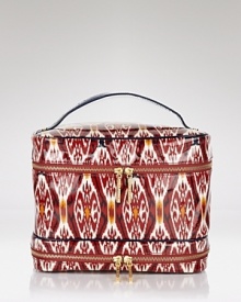 Swap that dopp kit for Tory Burch's generously sized cosmetics case. With two interior compartments and a Southwestern-inspired print, it's almost as pretty as you are. Swap that dopp kit for Tory Burch's generously sized cosmetics case. With two interior compartments and a Southwestern-inspired print, it's almost as pretty as you are.