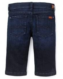 7 For All Mankind Girls' Dark Wash Bermuda Shorts - Sizes 4-6 7 For All Mankind Girls' Dark Wash Bermuda Shorts - Sizes 4-6