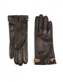THE LOOKButtery leather with hair calf trim at cuffsVented cuffsTHE MATERIALLeatherSilk liningHair calf trimCARE & ORIGINDry cleanImported THE LOOKButtery leather with hair calf trim at cuffsVented cuffsTHE MATERIALLeatherSilk liningHair calf trimCARE & ORIGINDry cleanImported