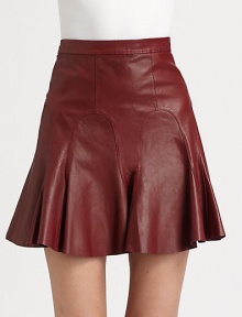 Designed from butter-soft leather, this tulip skirt pairs perfectly with a silk top or casual tee for a pared down look. Side zipperTulip skirtAbout 17 longLeatherDry clean with leather specialistImportedModel shown is 5'7 (174cm) wearing US size 2. Designed from butter-soft leather, this tulip skirt pairs perfectly with a silk top or casual tee for a pared down look. Side zipperTulip skirtAbout 17 longLeatherDry clean with leather specialistImportedModel shown is 5'7 (174cm) wearing US size 2.