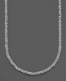 Perfectly pretty, this beautiful 14k white gold chain adds an extra-special touch to every outfit. Approximate length: 16 inches. Perfectly pretty, this beautiful 14k white gold chain adds an extra-special touch to every outfit. Approximate length: 16 inches.