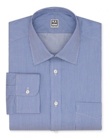 From Ike Behar, a sophisticated regular fit shirt rendered in a soft textured cotton with allover tonal stripes. From Ike Behar, a sophisticated regular fit shirt rendered in a soft textured cotton with allover tonal stripes.