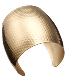 Everyone's going crazy for cuffs, some may even call it: cuff love. INC International Concepts' statement-making style features an intricate textured surface crafted from gold-plated mixed metal. Approximate diameter: 2 inches.