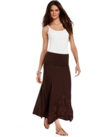 Soutache trim and faceted jewels up the ante on INC's sophisticated maxi skirt. An added surprise: you can wear it as a strapless dress at night! Soutache trim and faceted jewels up the ante on INC's sophisticated maxi skirt. An added surprise: you can wear it as a strapless dress at night!