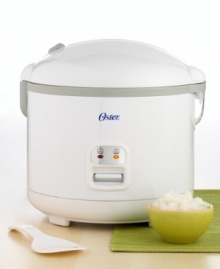 A rice cooker and a steamer in one convenient package! This useful rice cooker not only cooks up to 10 perfect cups of rice, it also includes a steaming tray to cook vegetables or dumplings for a complete meal prepared in a single unit. One-year warranty. Model 4715.